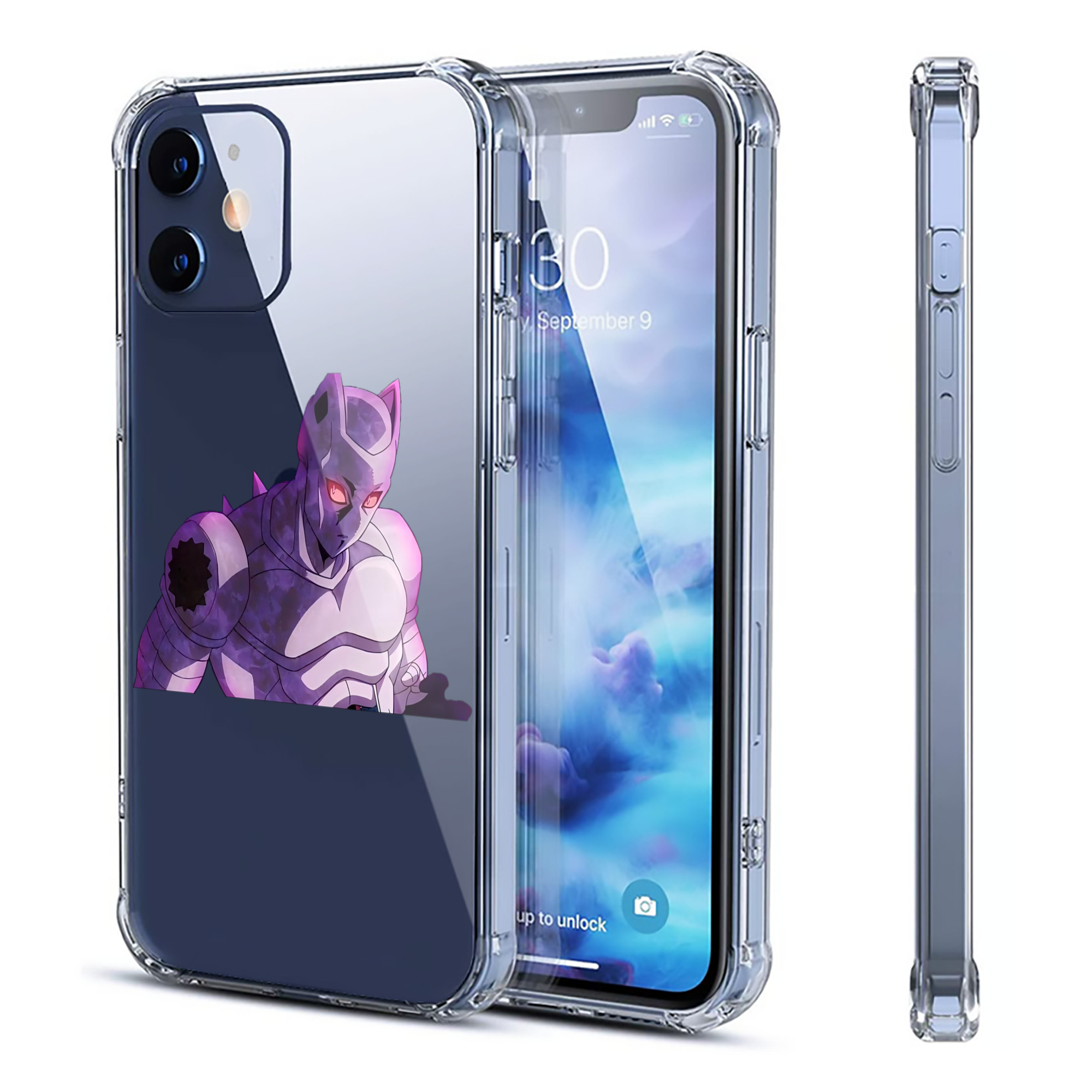 （画像用） ジョジョの奇妙な冒険 きら よしかげ JoJo's Bizarre Adventure Kira Yoshikage 【iPhone 12シリーズ対応】透明スマホケース（クリアソフトケース）